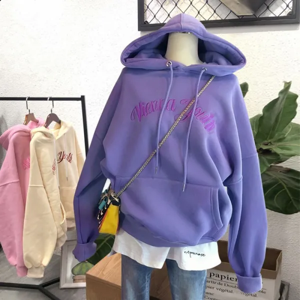 쇼핑하자 여성 편한 느슨한 레터링 오버핏 데일리 티셔츠 후드티LL5 583417699979