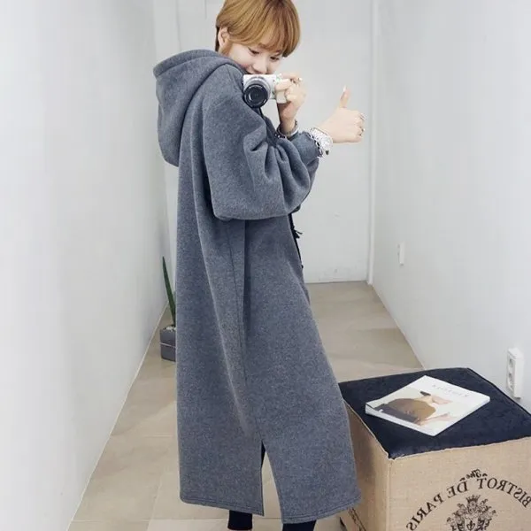 쇼핑하자 여자 데일리 롱 후드 루즈핏 치마 후드원피스s20 579470578432_rbii