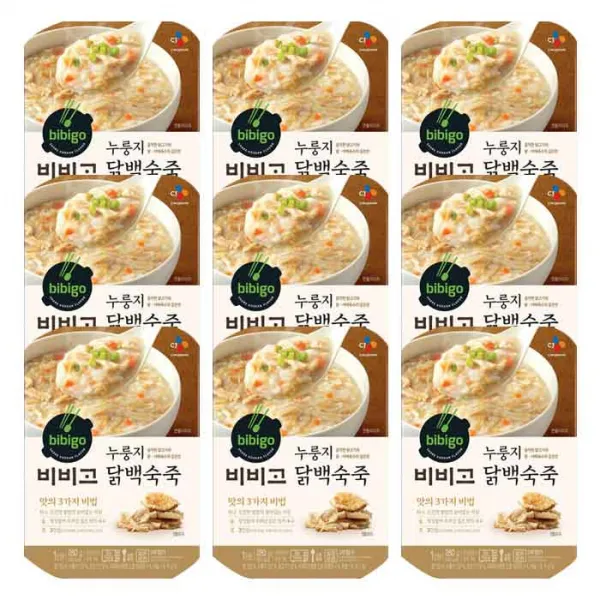 비비고 누룽지 닭백숙죽 280g 9개