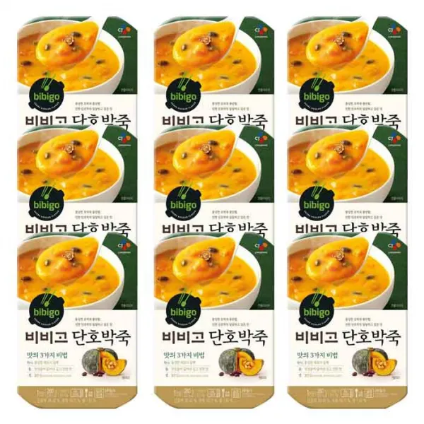 비비고 단호박죽, 280g, 9개