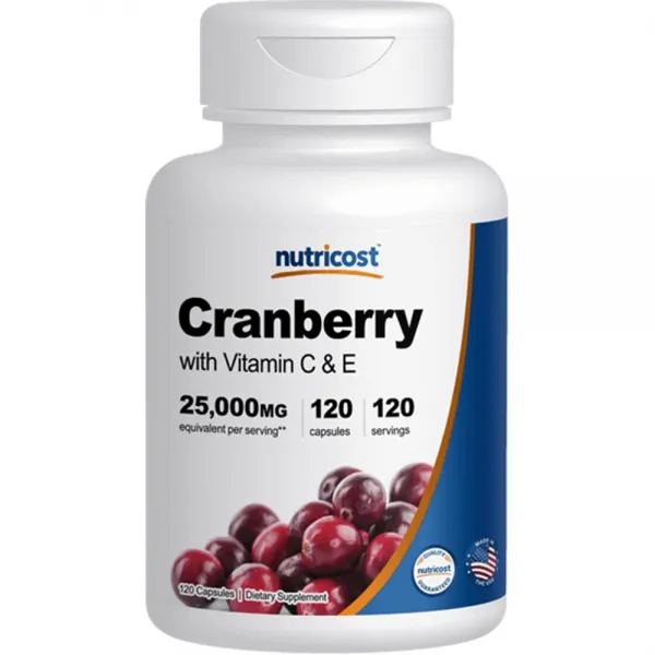 뉴트리코스트 크렌베리 25 000mg 캡슐, 120캡슐