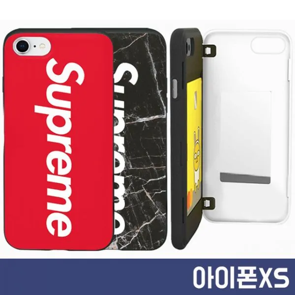 아이폰xs 슈프림 카드 도어 범퍼 케이스