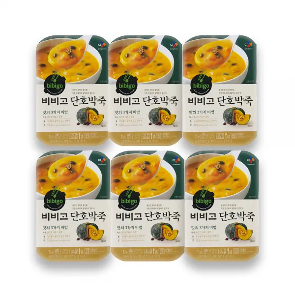 비비고 단호박죽, 280g, 6개