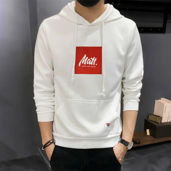 남성 프린팅 로고 후드 티셔츠 대학생 데일리룩 패션 기본 상의