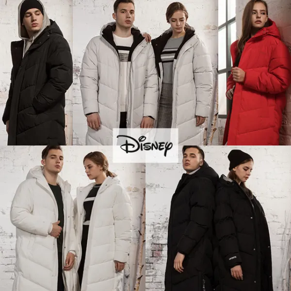  디즈니 남여 럭스론 롱벤치 코트