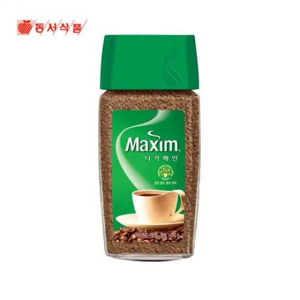 Tkzbaq 4702알맹이커피디카페인원두커피 175g탕비실용부드러운향가정용맥심 단일상품 단일상품