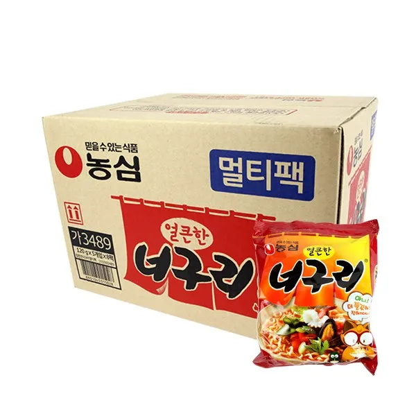 농심 얼큰너구리120g 40개 라면박스 Bqf_농심 얼큰너구리120g 40개 