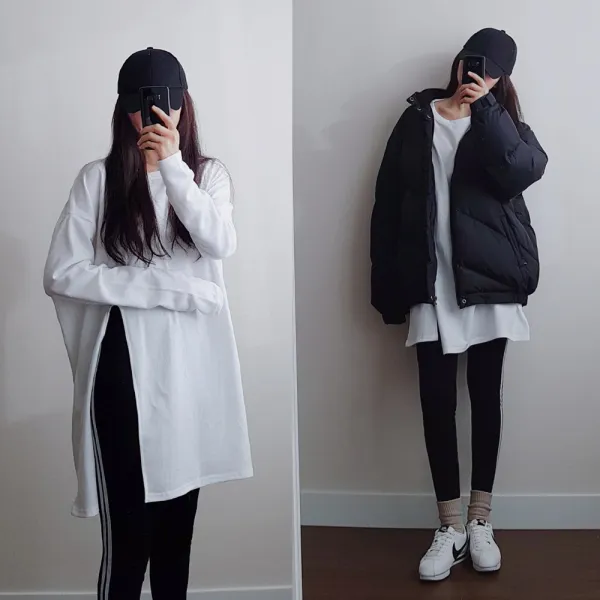 나날샵 밀키스 박시원피스 롱티 티셔츠 빅사이즈여성의류 맨투맨 패딩 롱패딩 레깅스