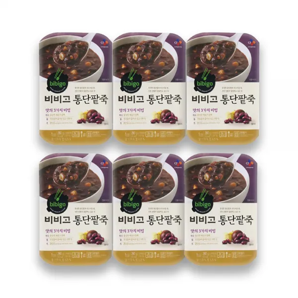 백설 비비고 통단팥죽 280g, 6개