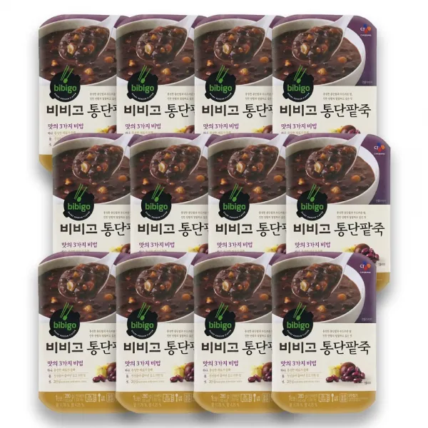 백설 비비고 통단팥죽 280g, 12개