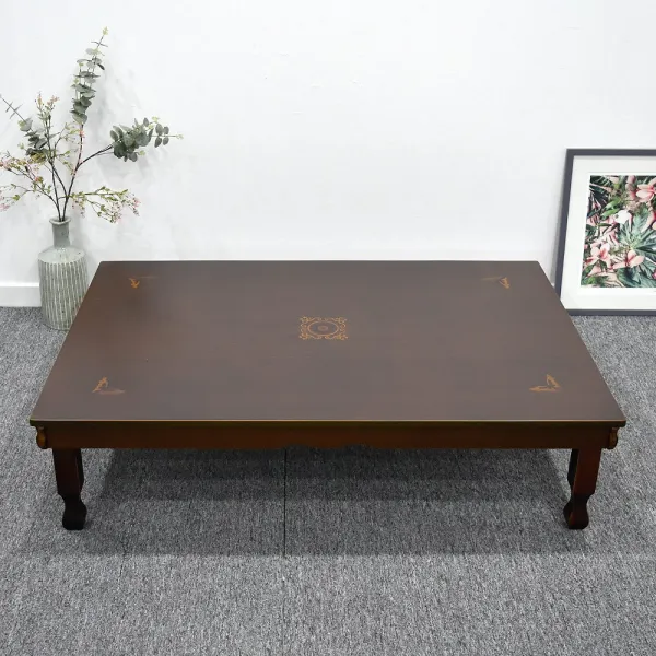 남원춘향공방 남원 교자상 120x80 제사상 집들이상 접이식상 대형 사각 밥상 엔틱 나비무궁화 접이식 4자 120x80 