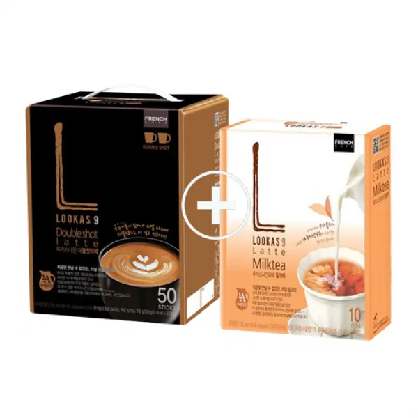 루카스나인 더블샷라떼50t+밀크티라떼10t 700g 1개