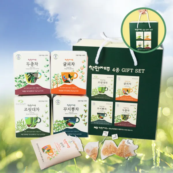 명절 행사 간식 선물로 좋은 설날맞이 제주특산품모음 1개 29.착한제주 건강차4종선물세트