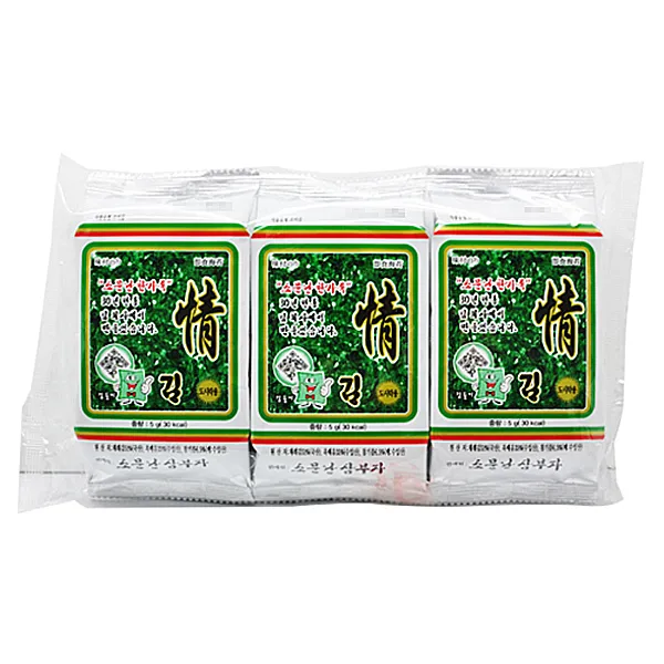 소문난 삼부자 도시락김 5gx3봉 X 24ea_1box Domes 소문난/삼부자/도시락김/5gx3봉/X/24ea1box