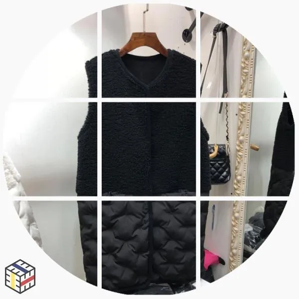 패딩 조끼 경량 여성 양 양모면 여자 롱 루즈핏 2를 바느질