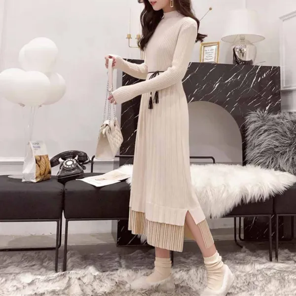 A겨울 여성 롱 니트 원피스 고급 빅사이즈 209 Nm9em1