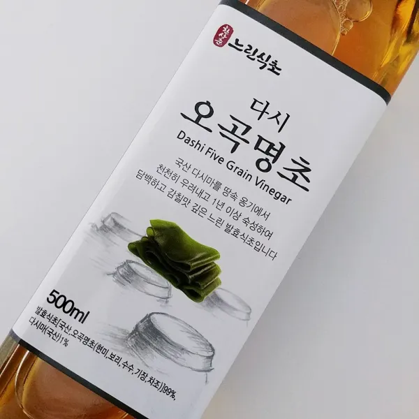 초산정 다시 오곡명초 500ml 1병 천연발효식초 자연발효식초