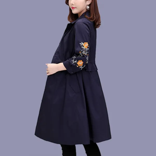모리아 봄 가을 여성 트렌치 코트 QT
