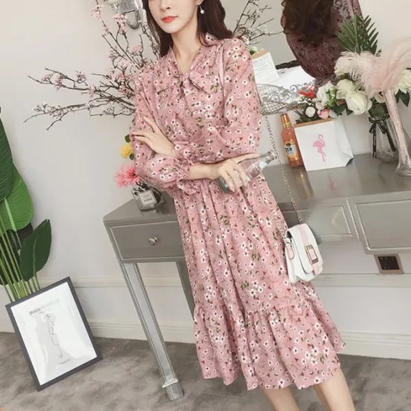 이레통상 여성 하늘하늘한 여성미 물씬 봄 쉬폰 원피스 ZMHF