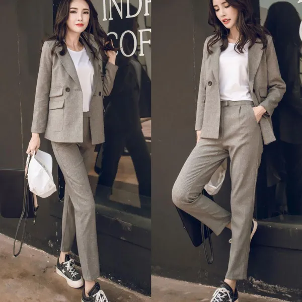 Qterra 특허브랜드 P190115139 여자 캐주얼 양복 세트 정장수트 정장자켓