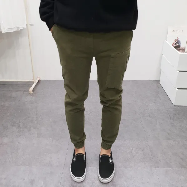 굿스옷장 남성용 따뜻한 양기모 옆지퍼 밴딩 조거팬츠
