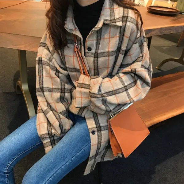 디에프 여성 여자 아이작 체크 셔츠 남방 루즈핏 20대여성 30대여성