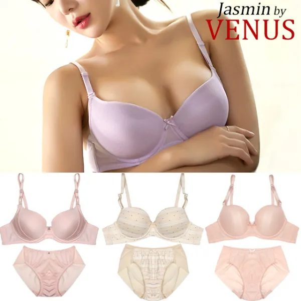 비너스자스민 베이직몰드브라팬티세트4종