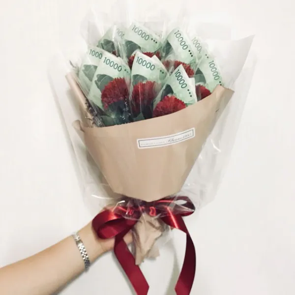  블룸1985 돈꽃다발 장미 카네이션 9.돈꽃다발 카네이션10송이 레드 