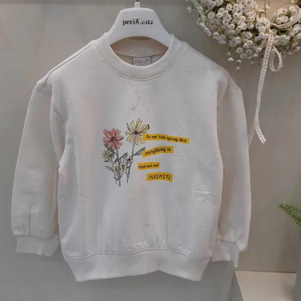 페리미츠 베이직플라워 맨투맨