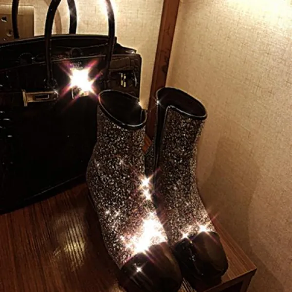 스팽글 앵클부츠 69