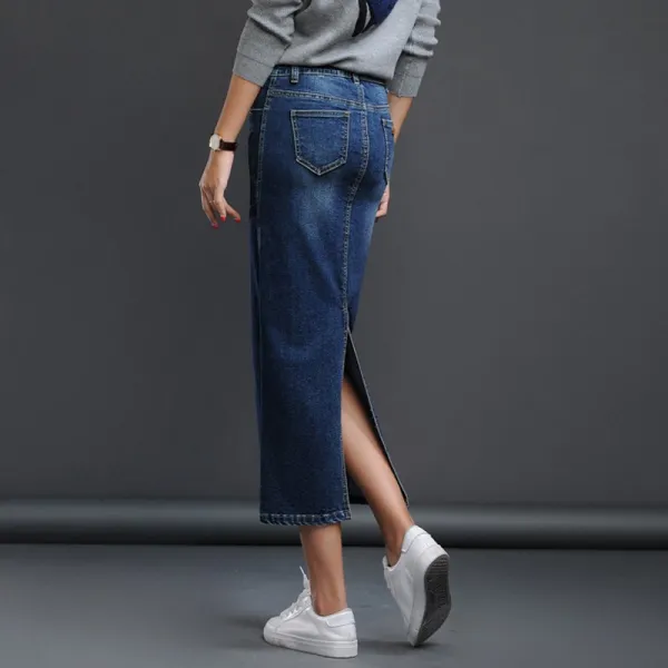 Sh 여성 데님스커트 롱스커트 청치마 미디스커트 3 9