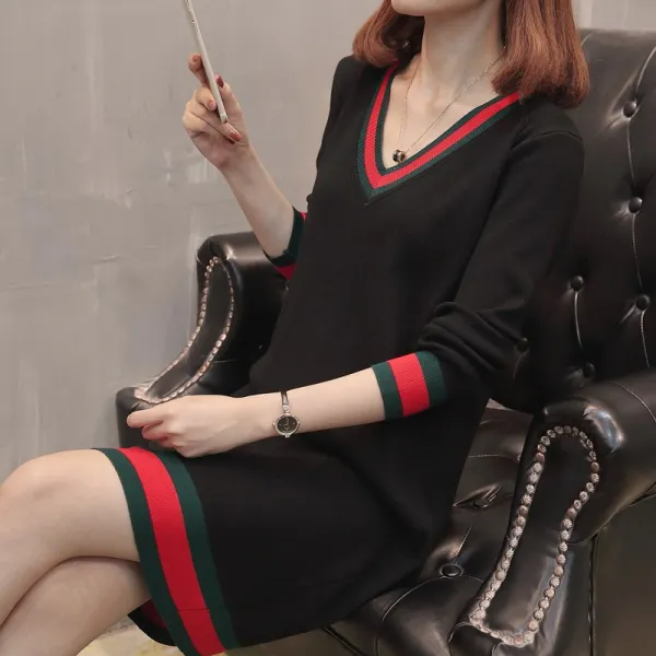 Sh 여성 가을원피스 니트원피스 롱원피스 긴팔원피스 루즈핏 3 27