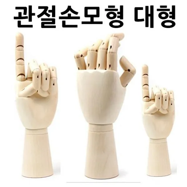 S&S몰 미술용품 [관절손모형 대형 손모형 조형물 손골격모형 구체관절인형 목각관절인형] 학생소품 미술소품