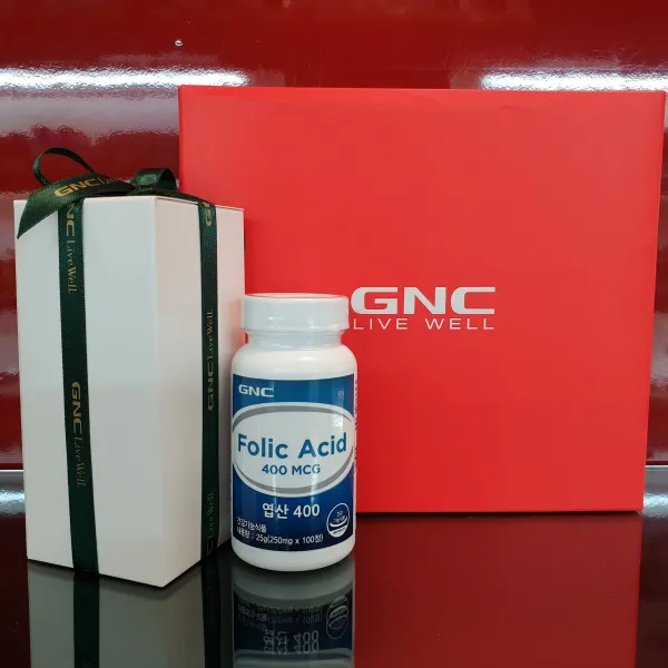 지앤씨(GNC) 임신준비에 필수인 태아 신경관 정상발달에 필요한 엽산 400mcg, 1개