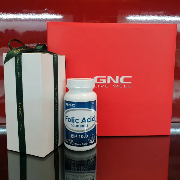 지앤씨(GNC) 임신준비에 필수인 태아 신경관 정상발달에 필요한 엽산 1000mcg, 1개