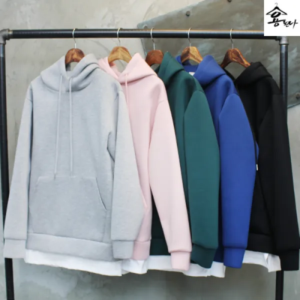 용된다 봄 네오 오버핏 레이어드 후드티 인시크