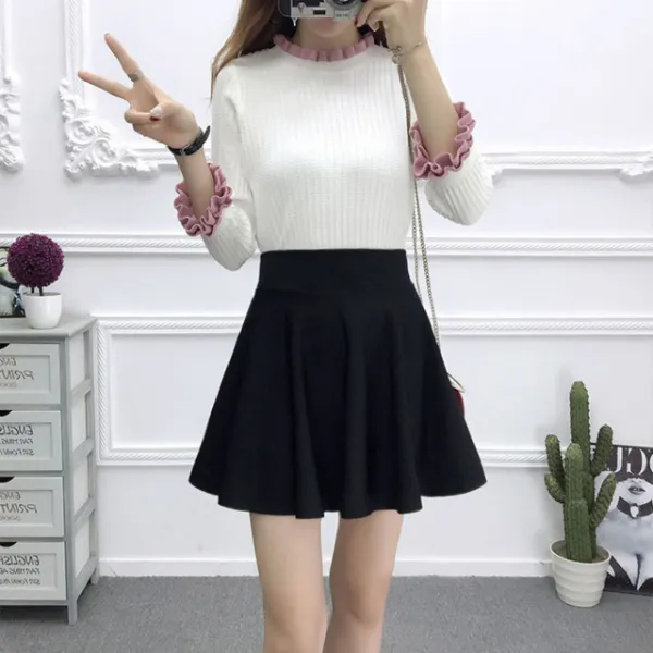 마쿠쿠 밴딩 플레어 미니 스커트