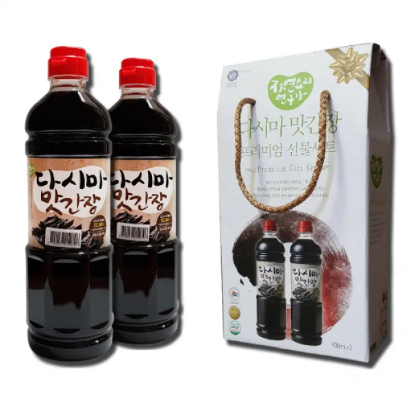 [일촌] 다시마맛간장 명품선물세트 만능소스 양조 간장, 900ml, 2개