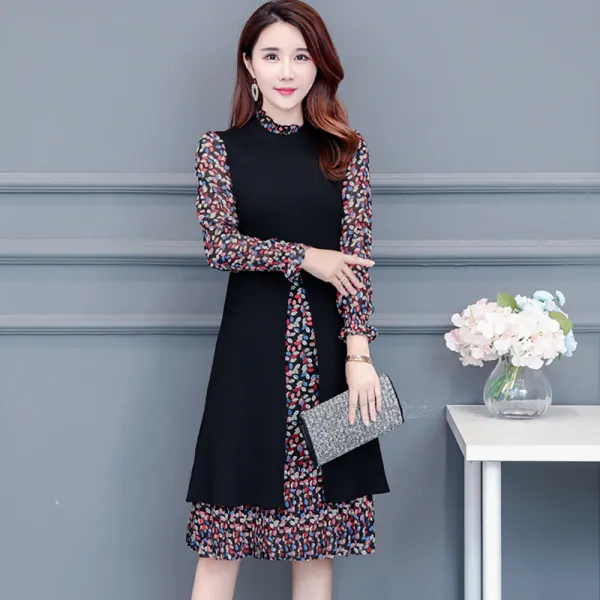 여성원피스 레이스원피스 여성원피스 레이스원피스 긴팔원피스 미디원피스 예쁜원피스 신상빅사이즈Y09
