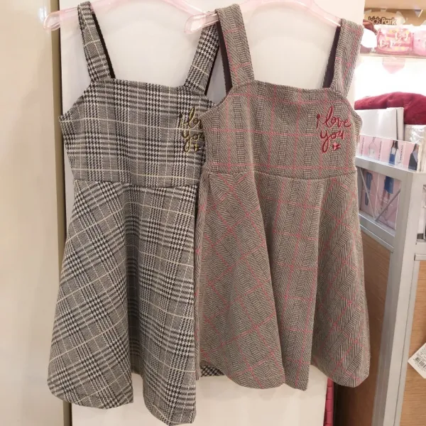 로엠걸즈 동아 강북 체크 자가드 뷔스티에 원피스 Rgom1912p 핑크