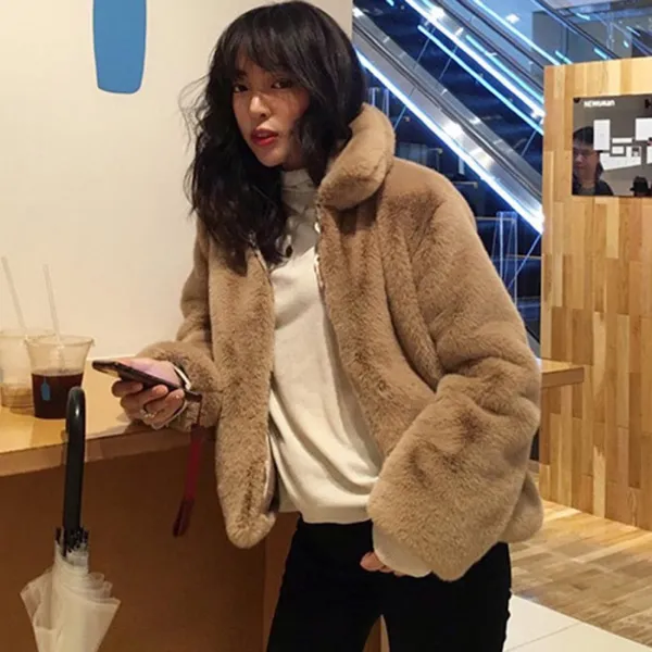  스텔라 여성퍼자켓 무스탕 밍크코트 페이크퍼 따뜻한털자켓 캐주얼점퍼 빅사이즈t10