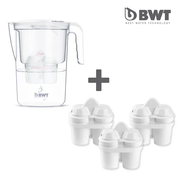 [BWT] 2.6L 혼족 정수기 비다+교체형필터 1px3개 간이정수기, 2.6L 간이정수기+필터 3p