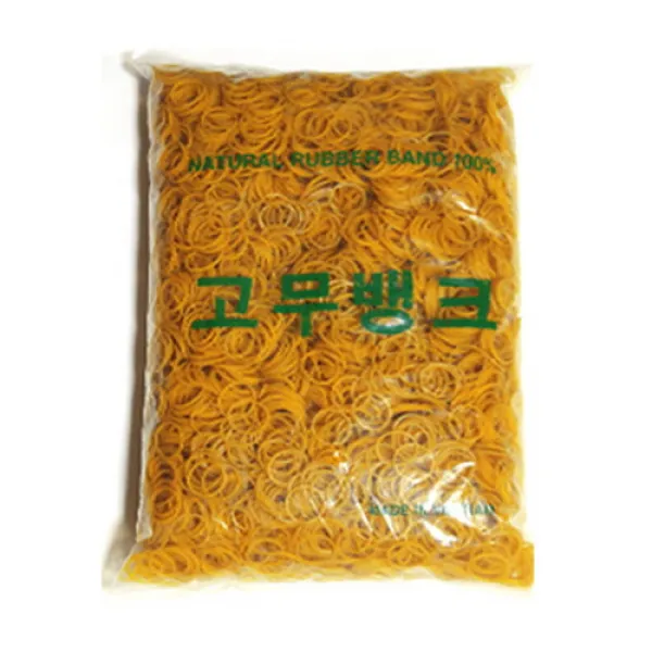 고무뱅크 노란고무줄 1kg, 500원 동전보다 작은 사이즈 30 x 1.3 x 1.3 (1kg), 1봉