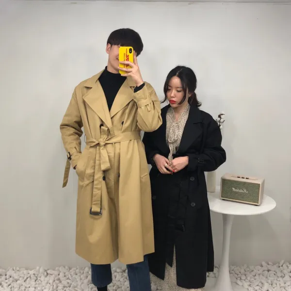 아르페 남녀공용 커플 시밀러룩 데일리 트렌치코트 4color