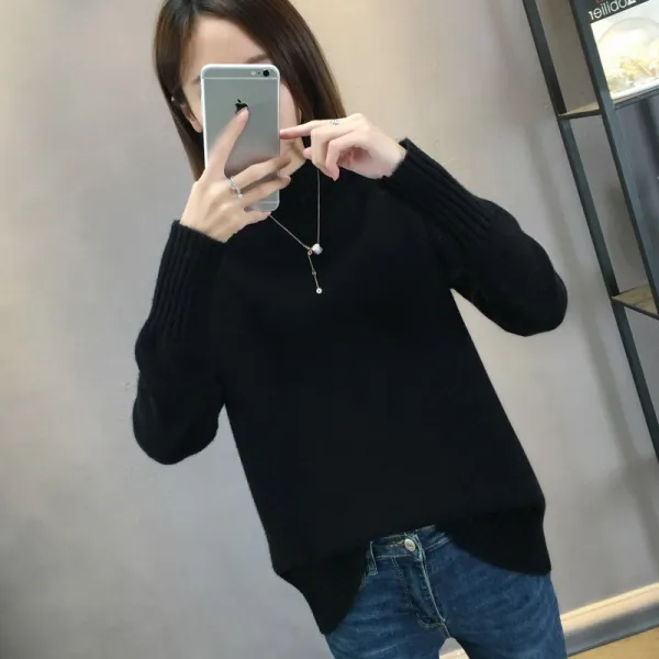 Qterra 특허브랜드 니트 여성 추동 풀오버 루즈핏 긴팔 Sj0124 A04