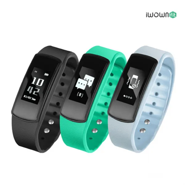 IWOWNFIT I6HR 스마트밴드 스마트워치, 블랙