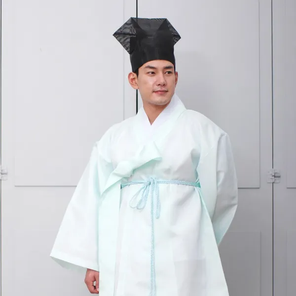 경남상회 도포 선비한복 두루마기 남자 전통한복 제례복 제사옷 행사한복 한복 세트, 3-미색
