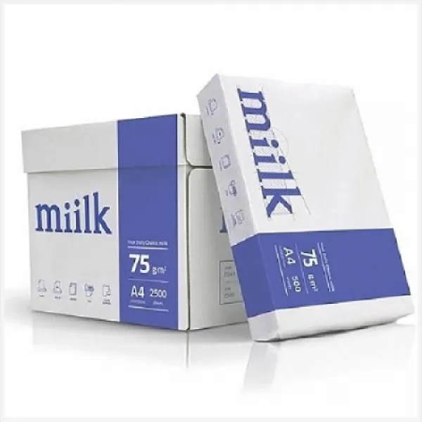 한국 밀크 A4 복사용지(A4용지) 75g 2500매 ( 2 BOX) 복사용지 프린터용지 사무용지 A4복사용지 A4용지, 상세 설명 참조