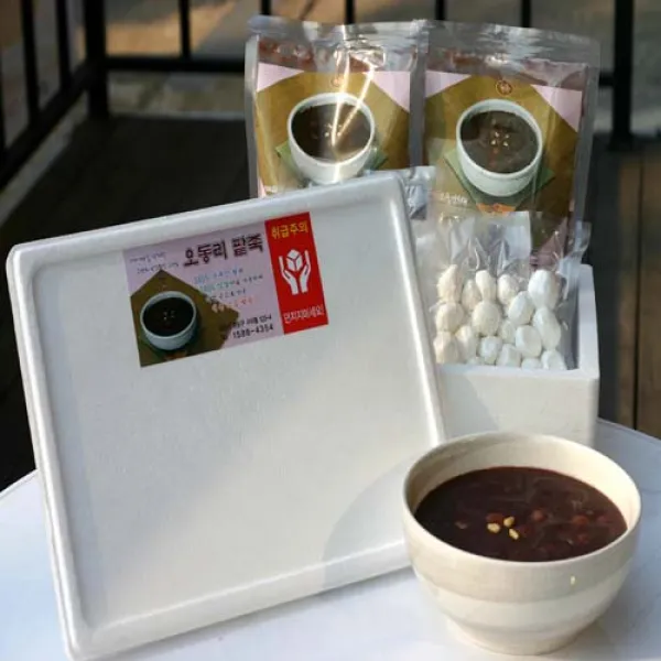 영주산팥과 수제찹쌀새알심(4인분) 총알배송 내일도착(평일3시까지 신청시), 2세트, 1kg