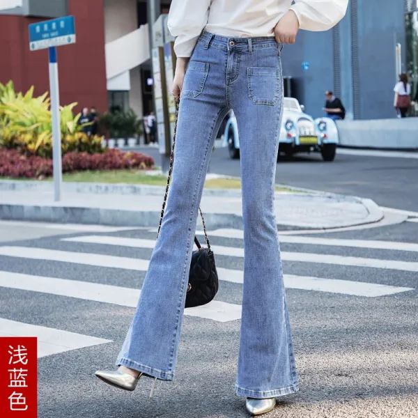 머머다 여성 스판 나팔 청바지 부츠컷 데님팬츠17 LRO17